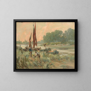 Dégager les roseaux - Joe Milne — framed artwork on a wall