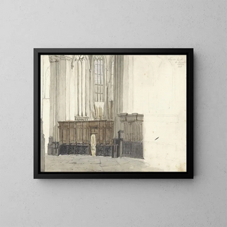 the Drapers' Chapel in the New Church of Amsterdam - Johan Adolph Rust — framed artwork on a wall