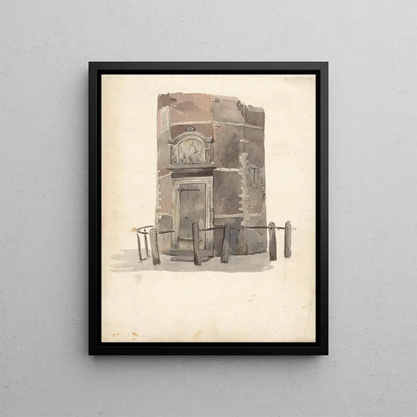 the Guild Gate in St. Anthoniswaag in Amsterdam - Johan Adolph Rust — framed artwork on a wall