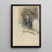 Study of a Young Girl in a Sailor Dress - Johan Antonie de Jonge — framed artwork on a wall