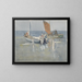Fishing boats on Scheveningen beach - Johan Antonie de Jonge — framed artwork on a wall