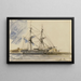Bateau à voile accosté - Johan Barthold Jongkind — framed artwork on a wall