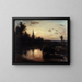 Moonlight at Overschie, near Rotterdam - Johan Barthold Jongkind — framed artwork on a wall