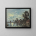 Moonlight Effect on the Estuary in Holland - Johan Barthold Jongkind — framed artwork on a wall