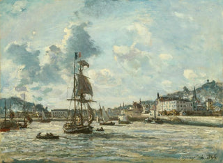 Entry of the Honfleur port - Johan Barthold Jongkind — artwork view
