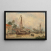 Environs of Dordrecht - Johan Barthold Jongkind — framed artwork on a wall