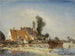 Houses on a canal near Crooswijk - Johan Barthold Jongkind — artwork view