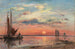 L'Escaut near Antwerp, sunset - Johan Barthold Jongkind — artwork view