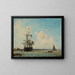 Le Grand Canal de Dordrecht - Johan Barthold Jongkind — framed artwork on a wall