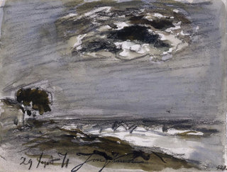 Marine painting in rough weather - Johan Barthold Jongkind — artwork view
