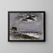 Marine painting in rough weather - Johan Barthold Jongkind — framed artwork on a wall