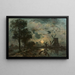Moulins au clair de lune à Schiedam - Johan Barthold Jongkind — framed artwork on a wall