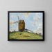 Landscape with Two Windmills - Johan Barthold Jongkind — framed artwork on a wall