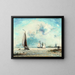 Bateaux à voile sur la Meuse - Johan Barthold Jongkind — framed artwork on a wall
