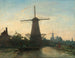 Windmills near Rotterdam - Johan Barthold Jongkind — artwork view