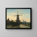 Windmills near Rotterdam - Johan Barthold Jongkind — framed artwork on a wall