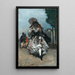 Young woman with an umbrella - Johan Barthold Jongkind — framed artwork on a wall