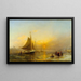 The Stockholm Stream in Winter - Johan Christian Berger — framed artwork on a wall