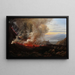 Une éruption du Vésuve - Johan Christian Dahl — framed artwork on a wall