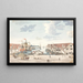 Quai à Bergen - Johan Christian Dahl — framed artwork on a wall
