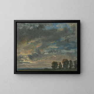 Evening Clouds - Johan Christian Dahl — framed artwork on a wall