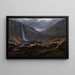 Cascade Feige Feigefossen Lysterfjord Norway - Johan Christian Dahl — framed artwork on a wall
