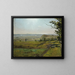 Green Fields Painting near Meissen - Johan Christian Dahl — framed artwork on a wall
