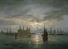 Château de Kronborg au clair de lune - Johan Christian Dahl — artwork view
