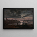 Larvik Painting in Moonlight - Johan Christian Dahl — framed artwork on a wall