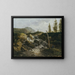 Mountainous landscape painting with a waterfall in Norway - Johan Christian Dahl — framed artwork on a wall