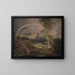 Norwegian Landscape Painting with a Rainbow - Johan Christian Dahl — framed artwork on a wall