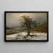Chêne au bord de l'Elbe en hiver - Johan Christian Dahl — framed artwork on a wall
