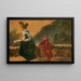 La princesse Caroline Amalie dessinant à Naples - Johan Christian Dahl — framed artwork on a wall