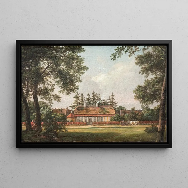 Skovlyst, a forest house in Hillerød - Johan Christian Dahl — framed artwork on a wall