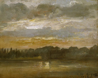 L'Elbe at twilight - Johan Christian Dahl — artwork view
