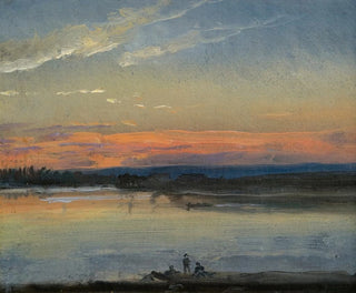 L'Elbe at twilight - Johan Christian Dahl — artwork view