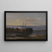 L'Elbe at sunset - Johan Christian Dahl — framed artwork on a wall