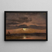 L'Elbe at Moonlight - Johan Christian Dahl — framed artwork on a wall