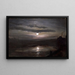 L'Elbe au clair de lune - Johan Christian Dahl — framed artwork on a wall