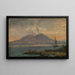 The Vesuvius seen from Posillipo - Johan Christian Dahl — framed artwork on a wall