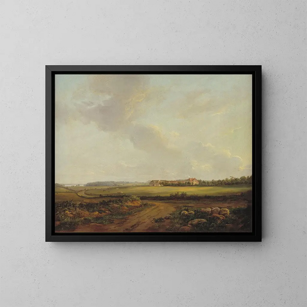 View of Engelholm in Prst in Zealand - Johan Christian Dahl — framed artwork on a wall