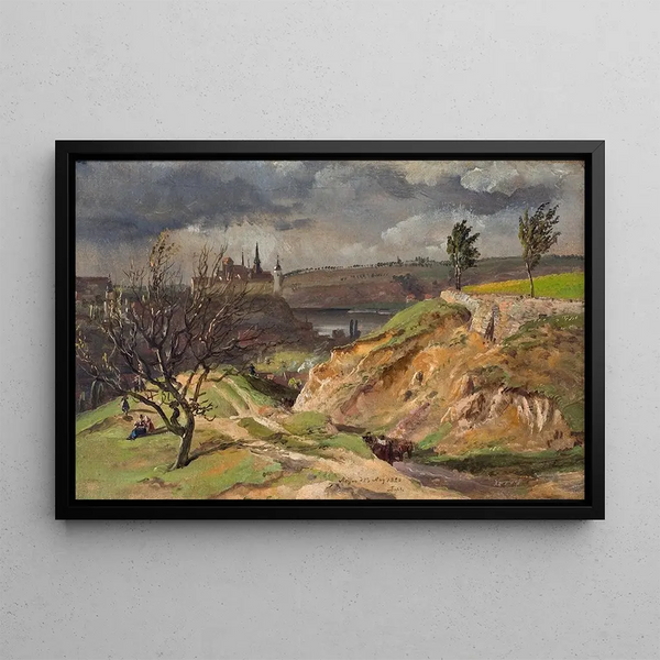 View of Meissen study - Johan Christian Dahl — framed artwork on a wall
