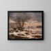 Winter landscape painting near Vordingborg, Denmark - Johan Christian Dahl — framed artwork on a wall