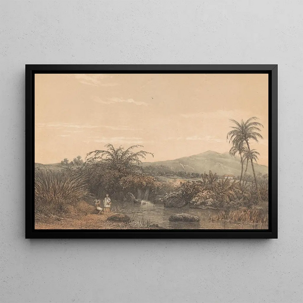 View on Tjileboet - Johan Conrad Greive — framed artwork on a wall