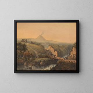 View of the surroundings of Malang - Johan Conrad Greive — framed artwork on a wall