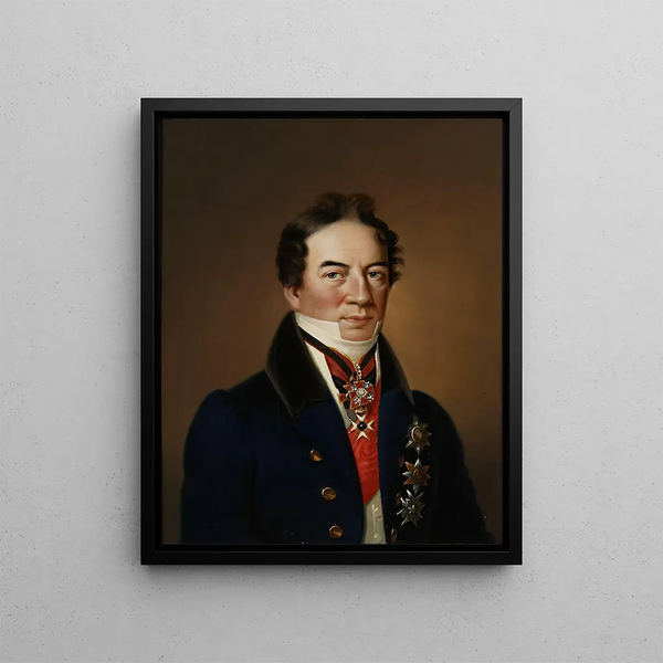 Portrait of Count R. H. Rehbinder - Johan Erik Lindh — framed artwork on a wall