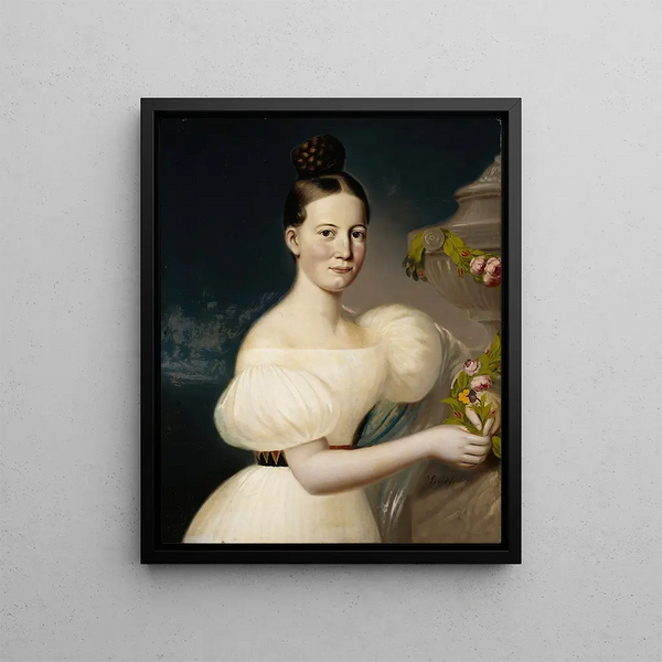 Portrait of Eva Trångren - Johan Erik Lindh — framed artwork on a wall