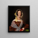 Portrait of the author Sara Wacklin - Johan Erik Lindh — framed artwork on a wall