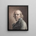 Jens Juel's painting of a self-portrait - Johan Frederik Clemens — framed artwork on a wall