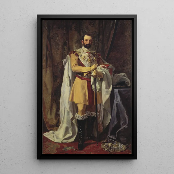 Karl XV - Johan Fredrik Höckert — framed artwork on a wall